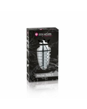 Металева анальна пробка Mystim Hector Helix L для електростимулятора, діаметр 5 см Металева анальна пробка Mystim Hector Helix L для електростимулятора, діаметр 5 см