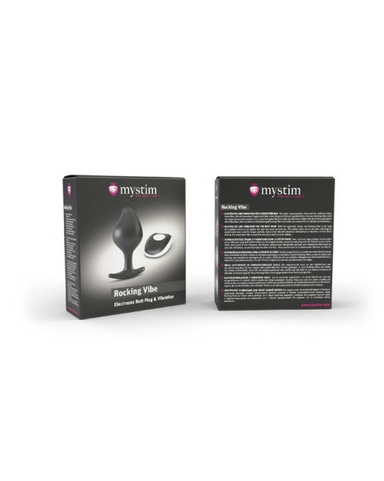 Силіконова анальна пробка Mystim Rocking Vibe з вібрацією і пультом для електростимулятора, 3,7 см Силіконова анальна пробка Mystim Rocking Vibe з вібрацією і пультом для електростимулятора, 3,7 см