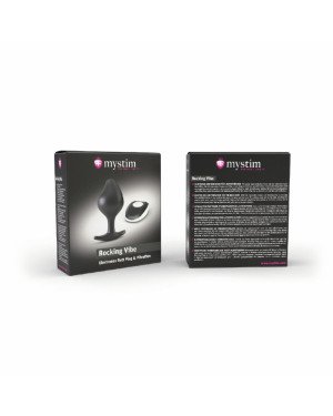 Силіконова анальна пробка Mystim Rocking Vibe з вібрацією і пультом для електростимулятора, 3,7 см