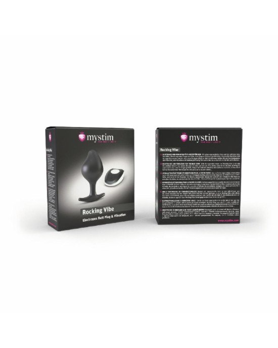 Силіконова анальна пробка Mystim Rocking Vibe з вібрацією і пультом для електростимулятора, 3,7 см Силіконова анальна пробка Mystim Rocking Vibe з вібрацією і пультом для електростимулятора, 3,7 см