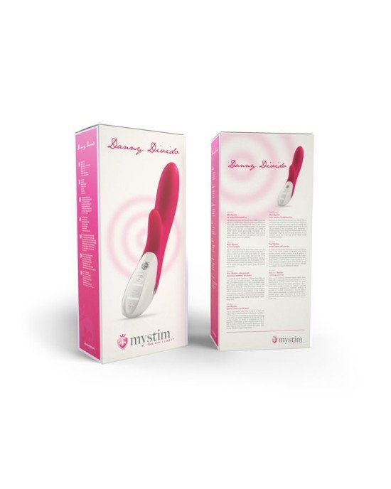Вібратор-кролик Mystim Danny Divido Pink з глибокою вібрацією, 2 мотори Вібратор-кролик Mystim Danny Divido Pink з глибокою вібрацією, 2 мотори