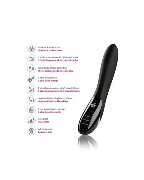 Вібратор з електростимуляцією Mystim Electric Eric eStim Black, міостимулятор Вібратор з електростимуляцією Mystim Electric Eric eStim Black, міостимулятор