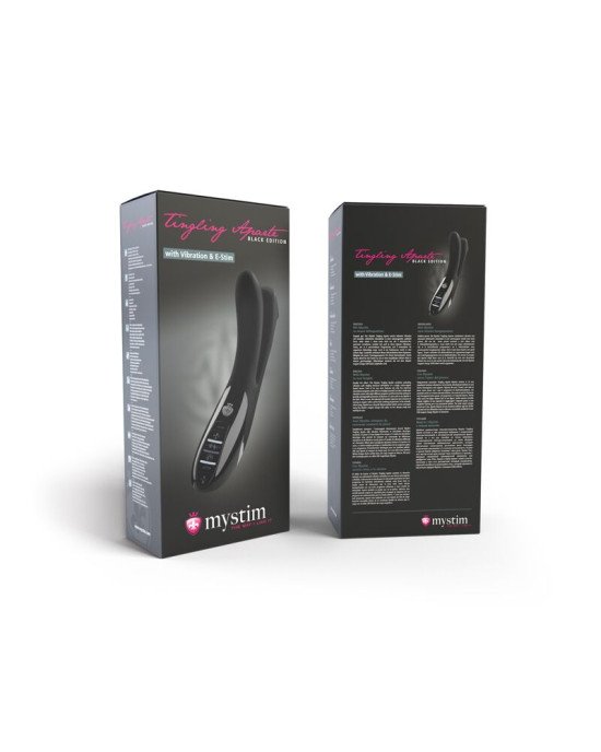 Вібратор подвійний з електростимуляцією Mystim Tingling Aparte eStim Black, міостімулятор Вібратор подвійний з електростимуляцією Mystim Tingling Aparte eStim Black, міостімулятор