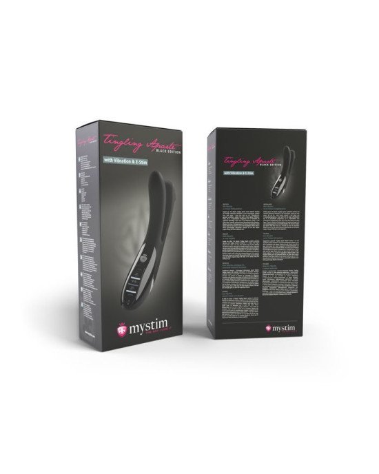Вібратор подвійний з електростимуляцією Mystim Tingling Aparte eStim Black, міостімулятор Вібратор подвійний з електростимуляцією Mystim Tingling Aparte eStim Black, міостімулятор