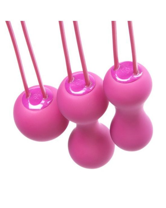 Набір вагінальних кульок Je Joue - Ami Fuchsia, діаметр 3,8-3,3-2,7см, вага 54-71-100гр Набір вагінальних кульок Je Joue - Ami Fuchsia, діаметр 3,8-3,3-2,7см, вага 54-71-100гр