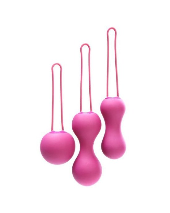 Набір вагінальних кульок Je Joue - Ami Fuchsia, діаметр 3,8-3,3-2,7см, вага 54-71-100гр Набір вагінальних кульок Je Joue - Ami Fuchsia, діаметр 3,8-3,3-2,7см, вага 54-71-100гр