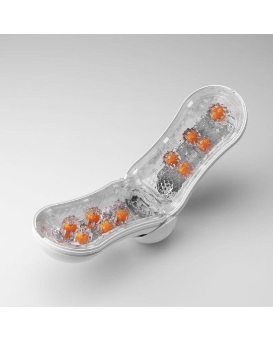 Мастурбатор Tenga Flip Orb — Orange Crash, з можливістю зміни тиску та стимулювальними кульками всер Мастурбатор Tenga Flip Orb — Orange Crash, з можливістю зміни тиску та стимулювальними кульками всер