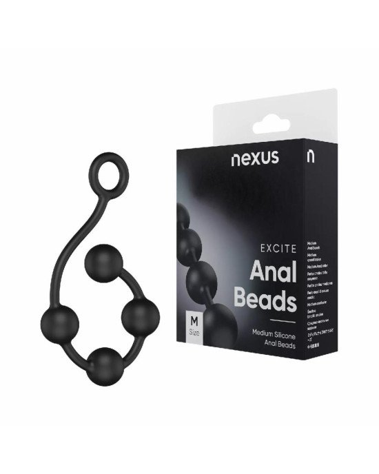 Анальні кульки Nexus Excite Medium Anal Beads, силікон, макс. діаметр 2,5 см Анальні кульки Nexus Excite Medium Anal Beads, силікон, макс. діаметр 2,5 см