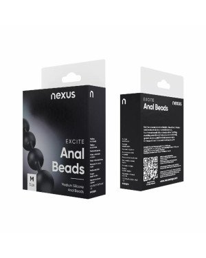 Анальні кульки Nexus Excite Medium Anal Beads, силікон, макс. діаметр 2,5 см Анальні кульки Nexus Excite Medium Anal Beads, силікон, макс. діаметр 2,5 см