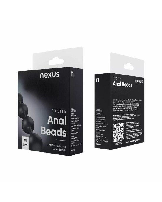 Анальні кульки Nexus Excite Medium Anal Beads, силікон, макс. діаметр 2,5 см Анальні кульки Nexus Excite Medium Anal Beads, силікон, макс. діаметр 2,5 см