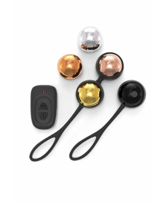 Набір вагінальних кульок Dorcel Training Balls, діам. 3,4 см, вага 20-117гр, є вібрація, пульт ДК Набір вагінальних кульок Dorcel Training Balls, діам. 3,4 см, вага 20-117гр, є вібрація, пульт ДК