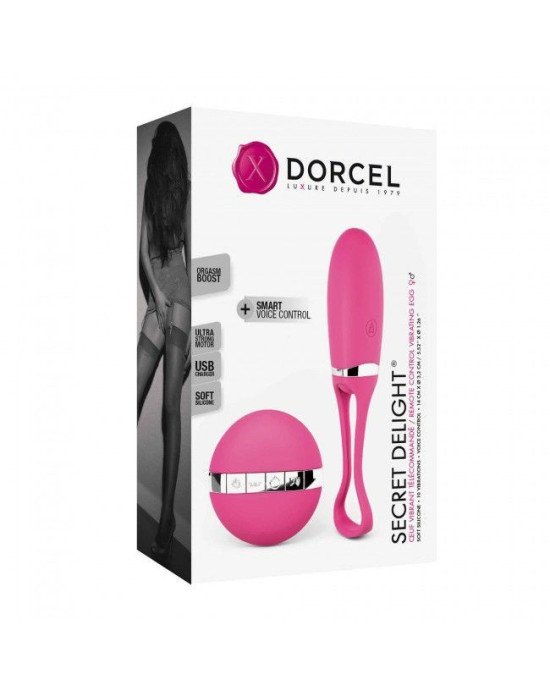 Виброяйце Dorcel Secret Delight Magenta з пультом ДК, з турборежимом і голосовим керування Виброяйце Dorcel Secret Delight Magenta з пультом ДК, з турборежимом і голосовим керування