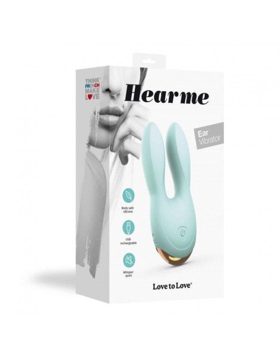 Вібратор-кролик Love To Love Hear Me Menthe з двома моторчиками і різнобарвною LED-підсвіткою Вібратор-кролик Love To Love Hear Me Menthe з двома моторчиками і різнобарвною LED-підсвіткою