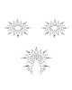 Пестіс з кристалів Petits Joujoux Gloria set of 3 - Silver, прикраса на груди та вульву Пестіс з кристалів Petits Joujoux Gloria set of 3 - Silver, прикраса на груди та вульву