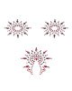 Пестіс з кристалів Petits Joujoux Gloria set of 3 - Black/Red, прикраса на груди та вульву