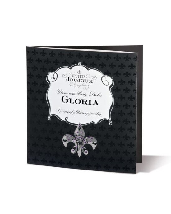 Пестіс з кристалів Petits Joujoux Gloria set of 3 - Green/Blue, прикраса на груди та вульву Пестіс з кристалів Petits Joujoux Gloria set of 3 - Green/Blue, прикраса на груди та вульву