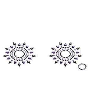 Пестіс з кристалів Petits Joujoux Gloria set of 2 - Black/Purple, прикраса на груди