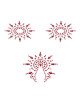 Пестіс з кристалів Petits Joujoux Gloria set of 3 - Red, прикраса на груди та вульву Пестіс з кристалів Petits Joujoux Gloria set of 3 - Red, прикраса на груди та вульву