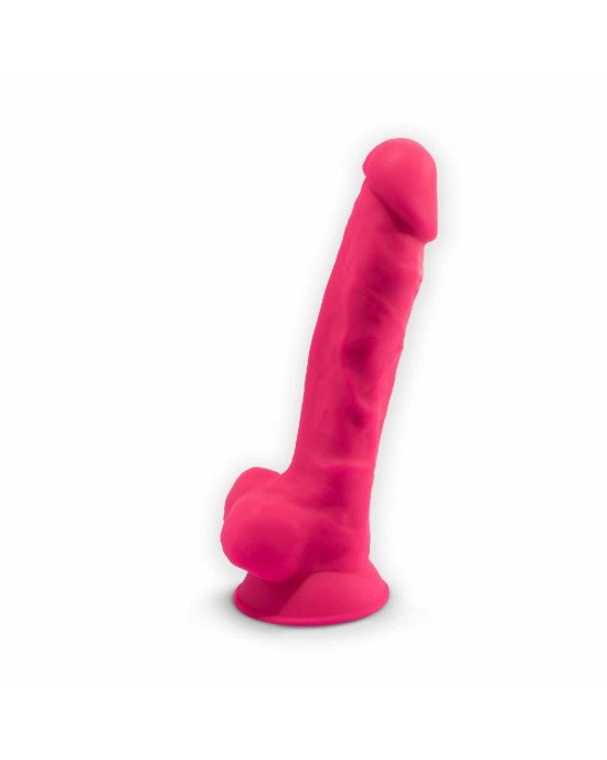 Фалоімітатор SilexD Johnny Pink (MODEL 1 size 7in), двошаровий, силікон + Silexpan, діаметр 3,8см Фалоімітатор SilexD Johnny Pink (MODEL 1 size 7in), двошаровий, силікон + Silexpan, діаметр 3,8см