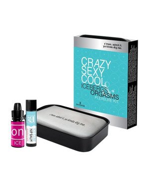 Подарунковий набір Sensuva Crazy Sexy Cool: рідкий вібратор та бальзам для сосків охолоджувальні