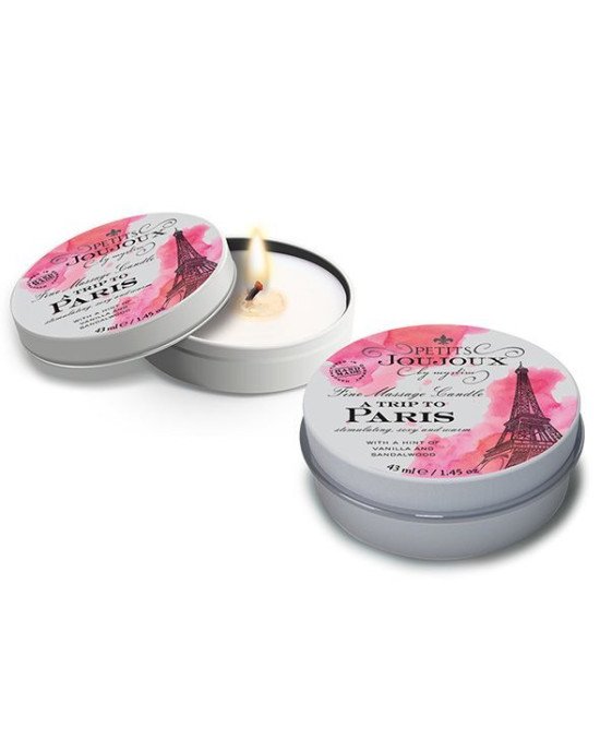 Масажна свічка Petits Joujoux - Paris - Vanilla and Sandalwood (43 мл) з афродизіаками Масажна свічка Petits Joujoux - Paris - Vanilla and Sandalwood (43 мл) з афродизіаками