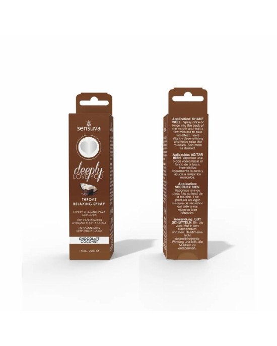 Спрей для мінету Sensuva Deeply Love You Chocolate Coconut (29 мл), для глубокого мінету Спрей для мінету Sensuva Deeply Love You Chocolate Coconut (29 мл), для глубокого мінету