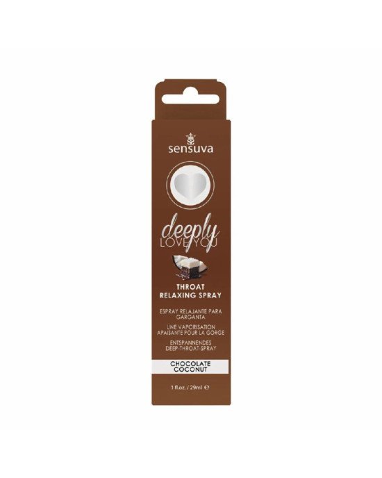 Спрей для мінету Sensuva Deeply Love You Chocolate Coconut (29 мл), для глубокого мінету Спрей для мінету Sensuva Deeply Love You Chocolate Coconut (29 мл), для глубокого мінету