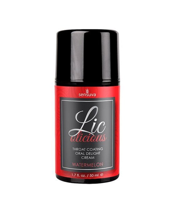 Гель для мінету Sensuva Lic-o-licious Watermelon (50 мл), оліїстий, без цукру Гель для мінету Sensuva Lic-o-licious Watermelon (50 мл), оліїстий, без цукру