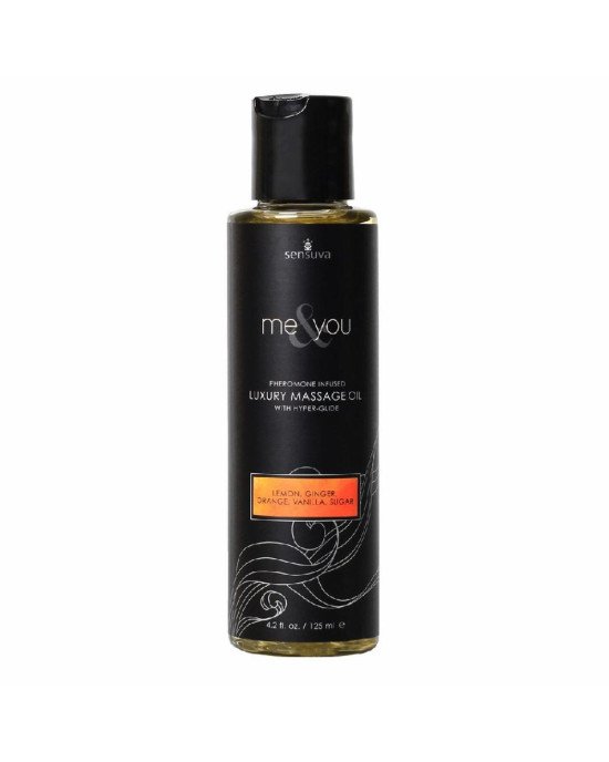 Масажна олія Sensuva Me&You Lemon, Ginger, Orange, Vanilla & Sugar (125 мл) із феромонами