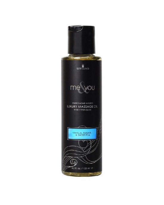 Масажна олія Sensuva Me&You Vanilla, Sugar & Sweet Pea (125 мл) з феромонами Масажна олія Sensuva Me&You Vanilla, Sugar & Sweet Pea (125 мл) з феромонами