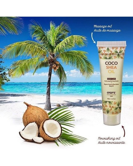 Органічна кокосова олія каріте (ши) для тіла EXSENS Coco Shea Oil 100 мл, сертифікат ECOCERT Органічна кокосова олія каріте (ши) для тіла EXSENS Coco Shea Oil 100 мл, сертифікат ECOCERT