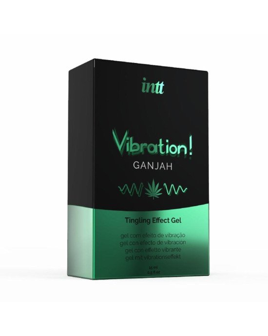 Рідкий вібратор Intt Vibration Ganjah (15 мл), густий гель, незвичайний смак, діє до 30 хвилин Рідкий вібратор Intt Vibration Ganjah (15 мл), густий гель, незвичайний смак, діє до 30 хвилин
