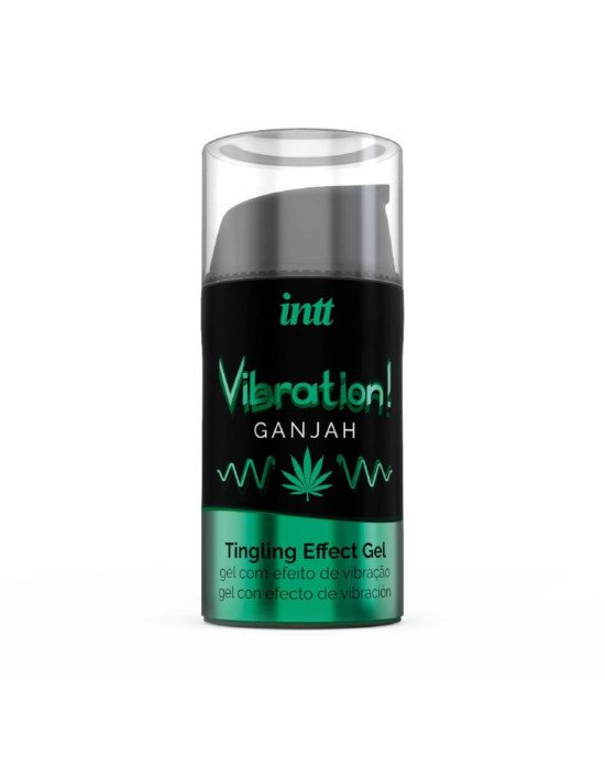 Рідкий вібратор Intt Vibration Ganjah (15 мл), густий гель, незвичайний смак, діє до 30 хвилин Рідкий вібратор Intt Vibration Ganjah (15 мл), густий гель, незвичайний смак, діє до 30 хвилин