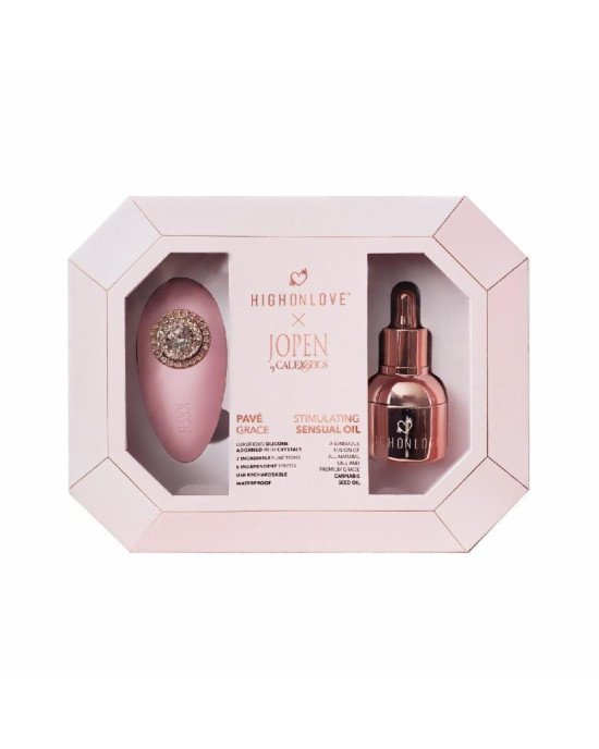 Подарунковий набір HighOnLove & JOPEN: Objects of Desire (краплі для клітора і вібратор з кристалами Подарунковий набір HighOnLove & JOPEN: Objects of Desire (краплі для клітора і вібратор з кристалами