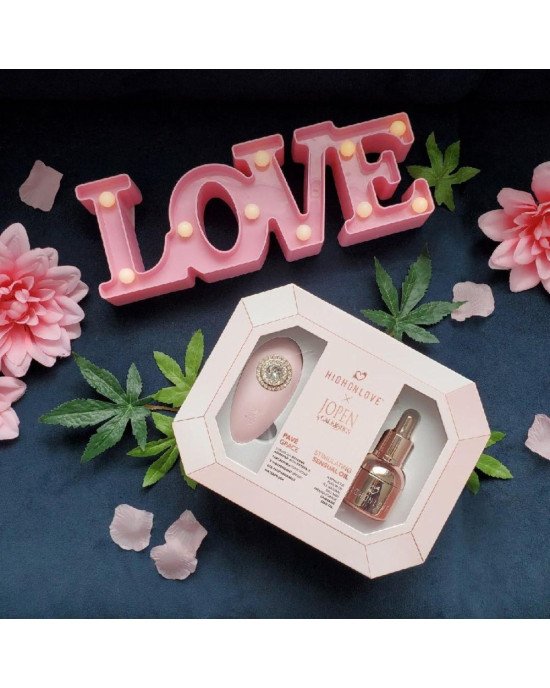 Подарунковий набір HighOnLove & JOPEN: Objects of Desire (краплі для клітора і вібратор з кристалами Подарунковий набір HighOnLove & JOPEN: Objects of Desire (краплі для клітора і вібратор з кристалами
