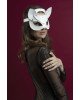 Маска кішечки Feral Feelings - Catwoman Mask, натуральна шкіра, біла Маска кішечки Feral Feelings - Catwoman Mask, натуральна шкіра, біла