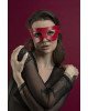 Маска на обличчя Feral Feelings - Mistery Mask натуральна шкіра, червона