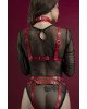 Портупея на груди Feral Feelings - Harness Bra, ліф, натуральна шкіра, колір червоний Портупея на груди Feral Feelings - Harness Bra, ліф, натуральна шкіра, колір червоний