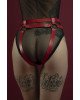 Гартери Feral Feelings - Belt Briefs, трусики, натуральна шкіра, колір червоний Гартери Feral Feelings - Belt Briefs, трусики, натуральна шкіра, колір червоний