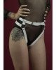 Гартери Feral Feelings - Belt Briefs, трусики, натуральна шкіра, колір білий Гартери Feral Feelings - Belt Briefs, трусики, натуральна шкіра, колір білий