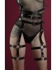 Гартери Feral Feelings - Garter, натуральна шкіра, колір чорний Гартери Feral Feelings - Garter, натуральна шкіра, колір чорний