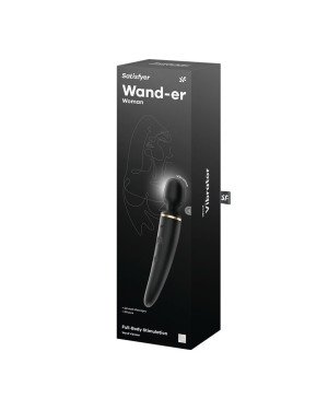 Вібромасажер Satisfyer Wand-er Woman (Black/Gold), водонепроникний, потужний, розмір XXL Вібромасажер Satisfyer Wand-er Woman (Black/Gold), водонепроникний, потужний, розмір XXL