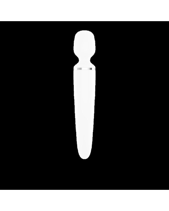 Вібромасажер Satisfyer Wand-er Woman (White/Chrome), водонепроникний, потужний, розмір XXL Вібромасажер Satisfyer Wand-er Woman (White/Chrome), водонепроникний, потужний, розмір XXL