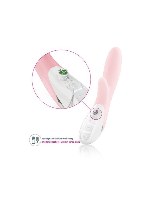 Вібратор-кролик Mystim Danny Divido Candy Rose з глибокою вібрацією, 2 мотори Вібратор-кролик Mystim Danny Divido Candy Rose з глибокою вібрацією, 2 мотори