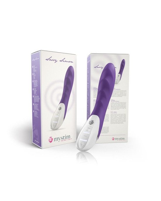 Потужний вібратор Mystim Sassy Simon Purple з двома моторами і стимулюючим рельєфом Потужний вібратор Mystim Sassy Simon Purple з двома моторами і стимулюючим рельєфом