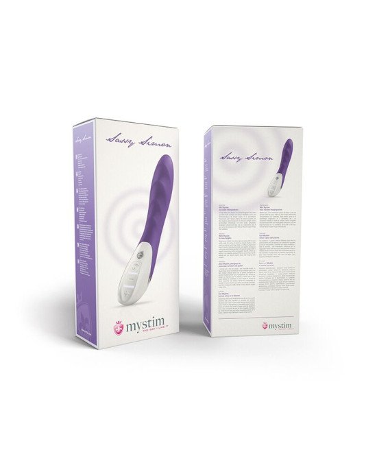 Потужний вібратор Mystim Sassy Simon Purple з двома моторами і стимулюючим рельєфом Потужний вібратор Mystim Sassy Simon Purple з двома моторами і стимулюючим рельєфом