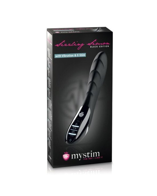 Вібратор з електростимуляцією Mystim Sizzling Simon eStim Black, міостімулятор Вібратор з електростимуляцією Mystim Sizzling Simon eStim Black, міостімулятор
