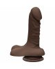Фалоімітатор Doc Johnson The D - Super D - 6 Inch With Balls - ULTRASKYN - Chocolate, діаметр 3,8 см