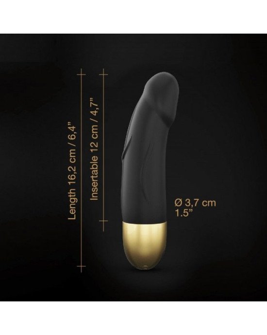 Вібратор Dorcel Real Vibration S Gold 2.0, діаметр 3,7см, перезаряджається, для точки G Вібратор Dorcel Real Vibration S Gold 2.0, діаметр 3,7см, перезаряджається, для точки G