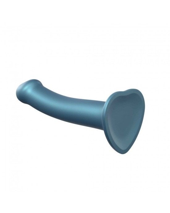 Насадка для страпону Strap-On-Me Mono Density Dildo M Blue, діам. 3,3 см, одношаровий силікон, гнучк